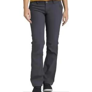 Prana Halle Pants Stretch Zion DWR Relaxed Fit Straight Mid Rise Gray 6R